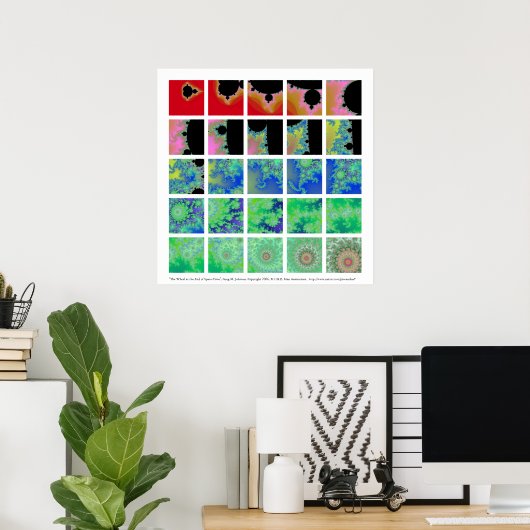 Poster La roue à la fin du temps spatial (Bureau à domicile)