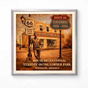 Poster La Route 66 Winslow Arizona Standin'