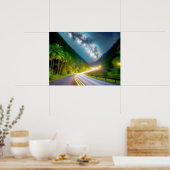 Poster la route à travers la nuit noire (Cuisine)