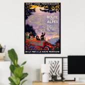 Poster La route des Alpes (Bureau à domicile)