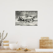Poster La Route, hiver - 1853 (Cuisine)