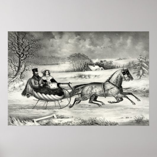 Poster La Route, hiver - 1853 (Devant)