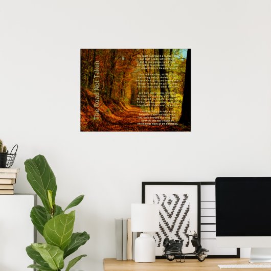 Poster La route non prise (Bureau à domicile)