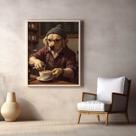 Poster La routine quotidienne de Flannel Lab commence