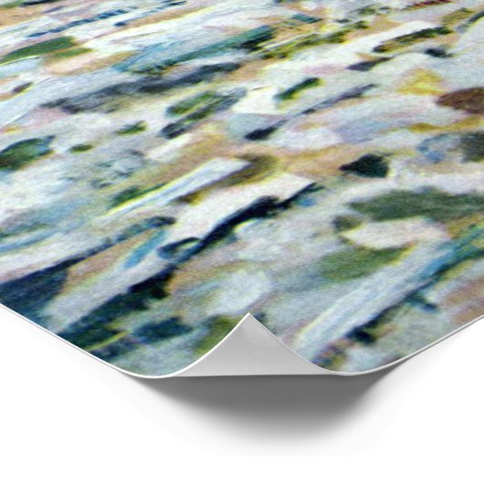 Poster La rupture de la glace par Claude Monet (Coin)