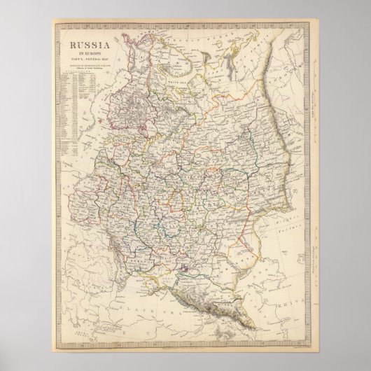 Poster La Russie en Europe carte générale (Devant)