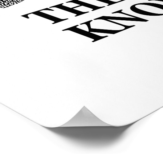 Poster La sagesse dans le fait de savoir que vous ne save (Coin)