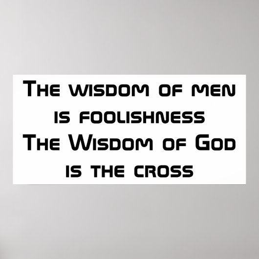 Poster La sagesse de Dieu (Devant)