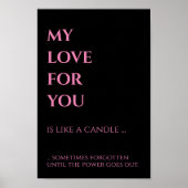 Poster La sagesse de l'amour aux chandelles Saint Valenti (Devant)