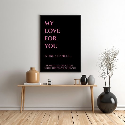 Poster La sagesse de l'amour aux chandelles Saint Valenti