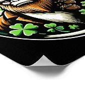 Poster La Saint-Patrick Bigfoot Leprechaun Sasquatch Iris (Coin)