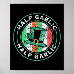 Poster La Saint-Patrick Irlande moitié gaélique moitié ai