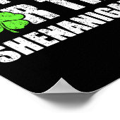 Poster La Saint-Patrick juste ici pour les Shenanigans Ho (Coin)