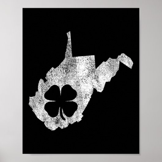Poster La Saint-Patrick West Virginia Shamrock Irish (Devant)