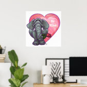 Poster La Saint-Valentin des éléphants (Bureau à domicile)