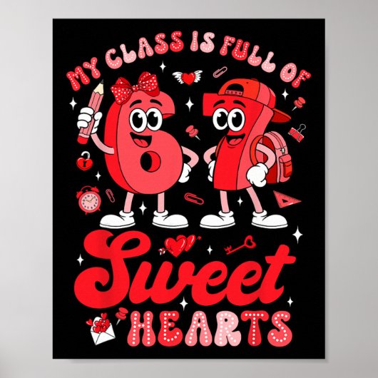 Poster La Saint-Valentin des professeurs Ma classe est pl (Devant)