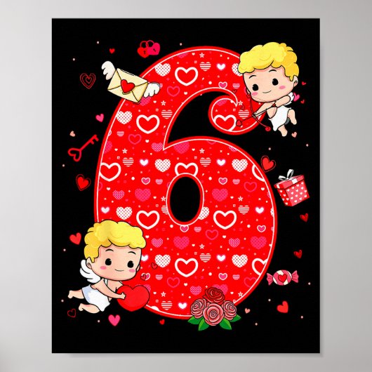 Poster La Saint-Valentin Six Sept Cœurs 6 7 Meme Gen Alph (Devant)