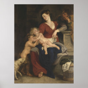 Poster La Sainte Famille avec le panier