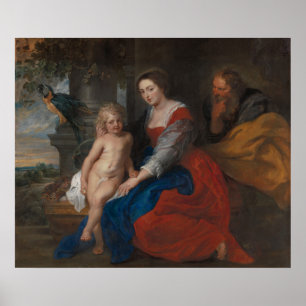 Poster La Sainte Famille avec le perroquet