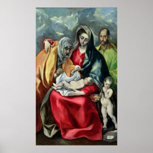 Poster La Sainte Famille avec Ste Elizabeth, 1580-85