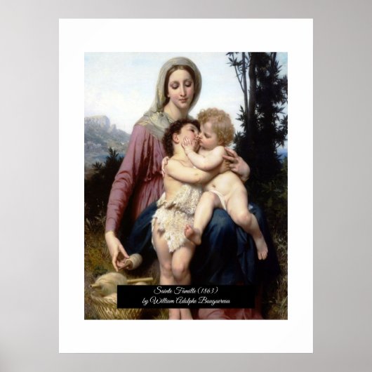 Poster La Sainte Famille de Bouguereau (Devant)