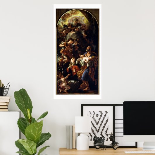 Poster La Sainte Famille (huile sur toile) (Bureau à domicile)