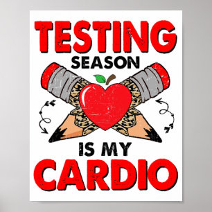 Poster La saison de test de jour est mon Cardio Funny Tes