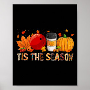 Poster La Saison Léopard Citrouille Bowling Halloween Aut