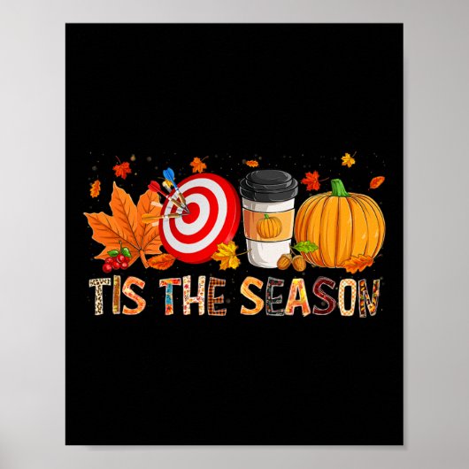 Poster La saison Leopard Citrouilles fléchettes Halloween (Devant)