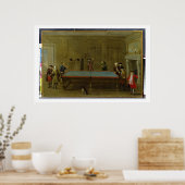 Poster La salle de billard (huile sur toile) (Cuisine)