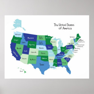 Poster La salle de classe Etats-Unis tracent l'affiche