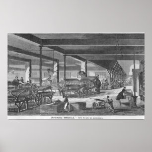 Poster La salle de presses typographiques