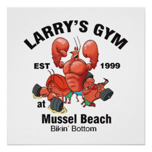 Poster La salle de sport de Larry à Mussel Beach