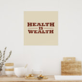 Poster La santé est la richesse (Cuisine)