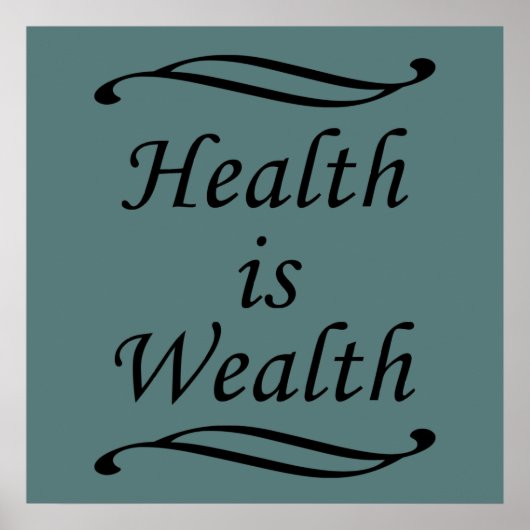 Poster La santé est la richesse (Devant)