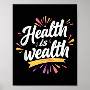 Poster La Santé Est La Richesse _ Conception Des Devis Mo