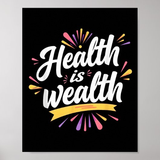 Poster La Santé Est La Richesse _ Conception Des Devis Mo (Devant)