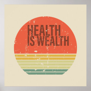 Poster La santé est une richesse vintage