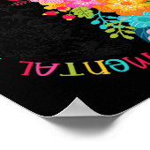 Poster La santé mentale est importante Fleurs Répandre la (Coin)