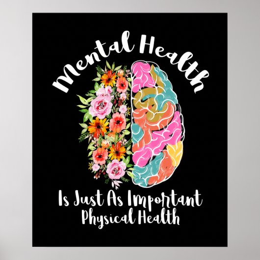 Poster La Santé Mentale Est Tout Comme La Santé Physique (Devant)
