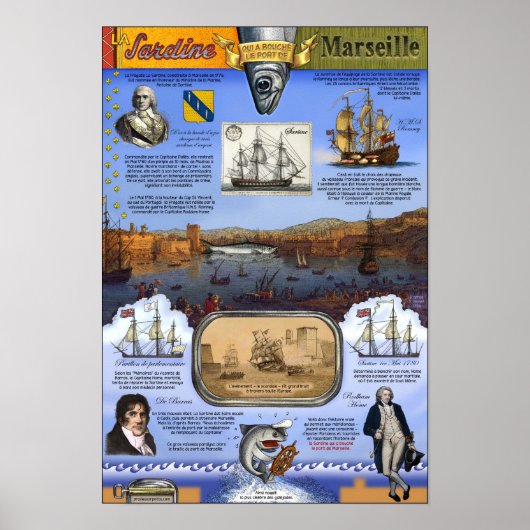 Poster La Sardine qui a bloqué le port de Marseille (Devant)