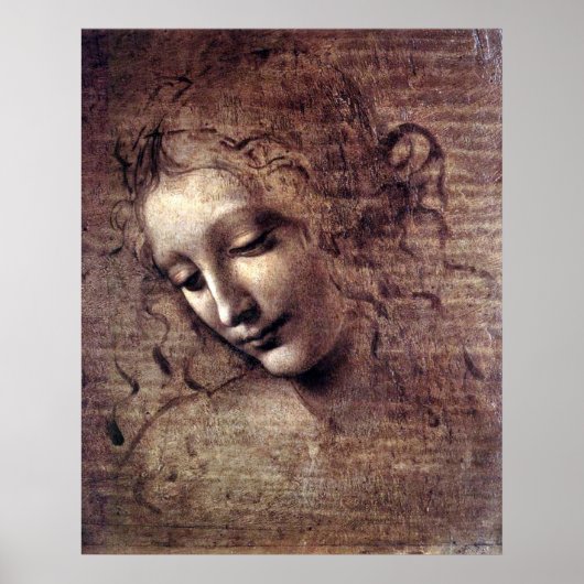 Poster La Scapigliata - da Vinci - c1508 (Devant)