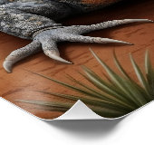 Poster La scène sauvage de Lizard à cou cassé (Coin)