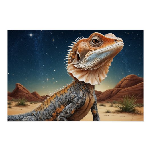 Poster La scène sauvage de Lizard à cou cassé (Devant)