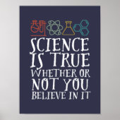 Poster La science drôle est un vrai Geek et scientifique (Devant)