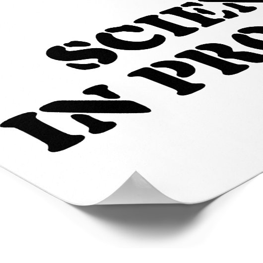 Poster La science en danger en cours - Flamme Humour de p (Coin)