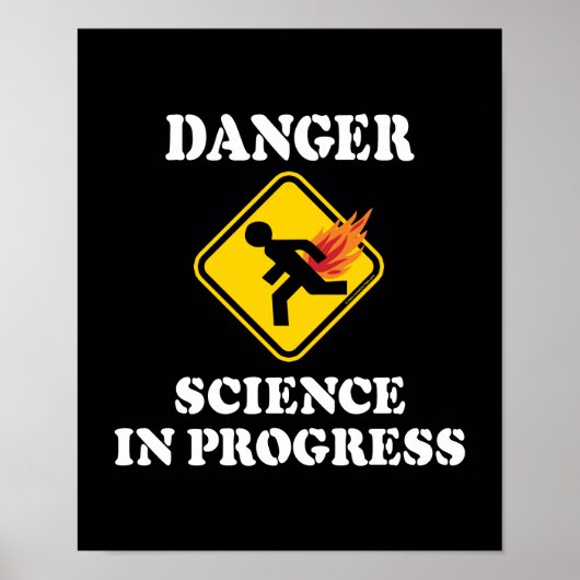 Poster La science en danger en cours - Flamme Humour de p (Devant)