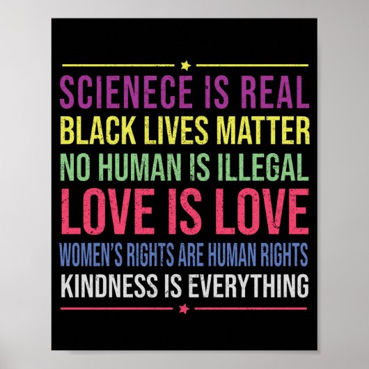 Poster La science est la vraie matière de vie noire (Devant)