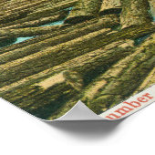 Poster La scierie et le barrage, rivière remplie de (Coin)