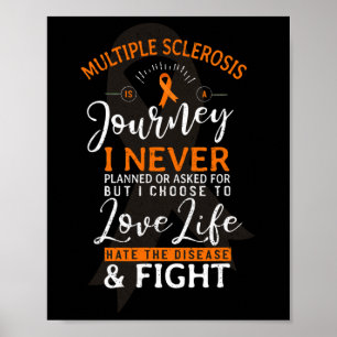 Poster La Sclérose Est Un Voyage Ms Sensibilisation Ruban